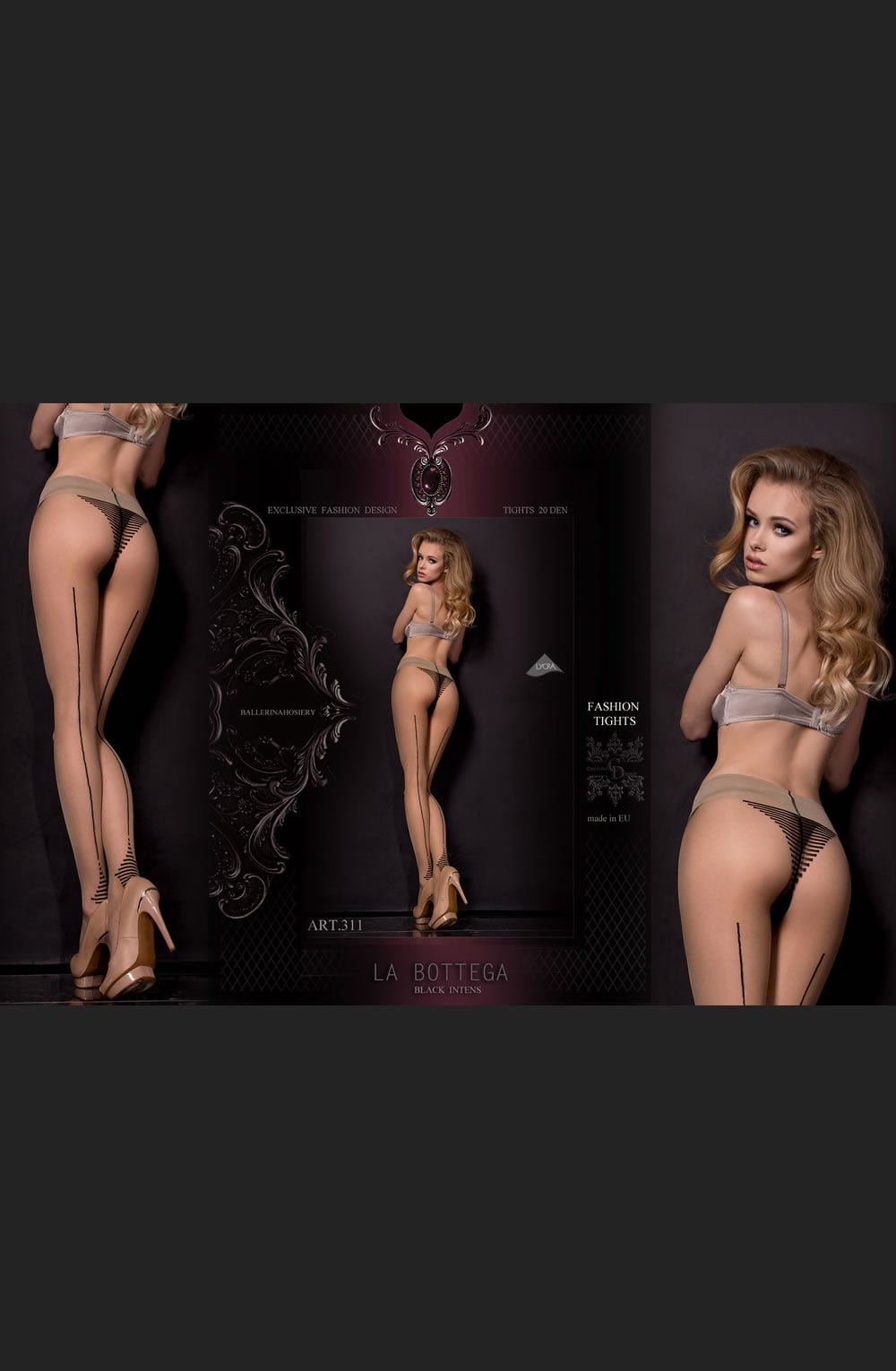 Ballerina 311 Tights Nero (Black) / Skin - The Rabbit Hole Life