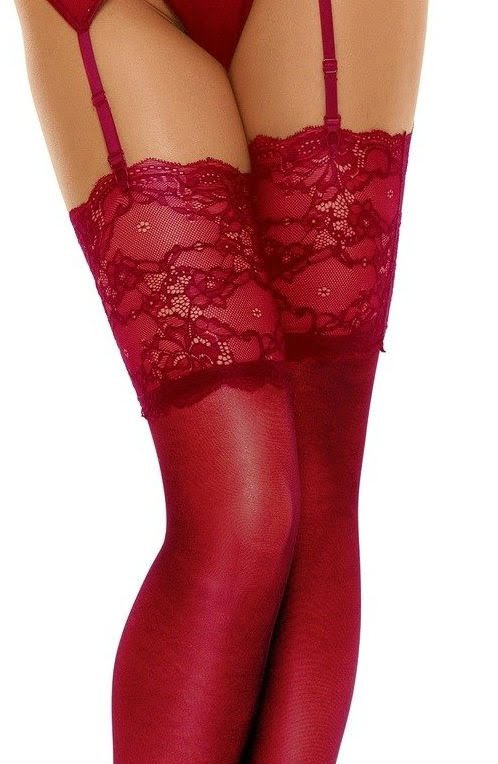 Beauty Night BN6543 Romance Stockings Cherry - The Rabbit Hole Life