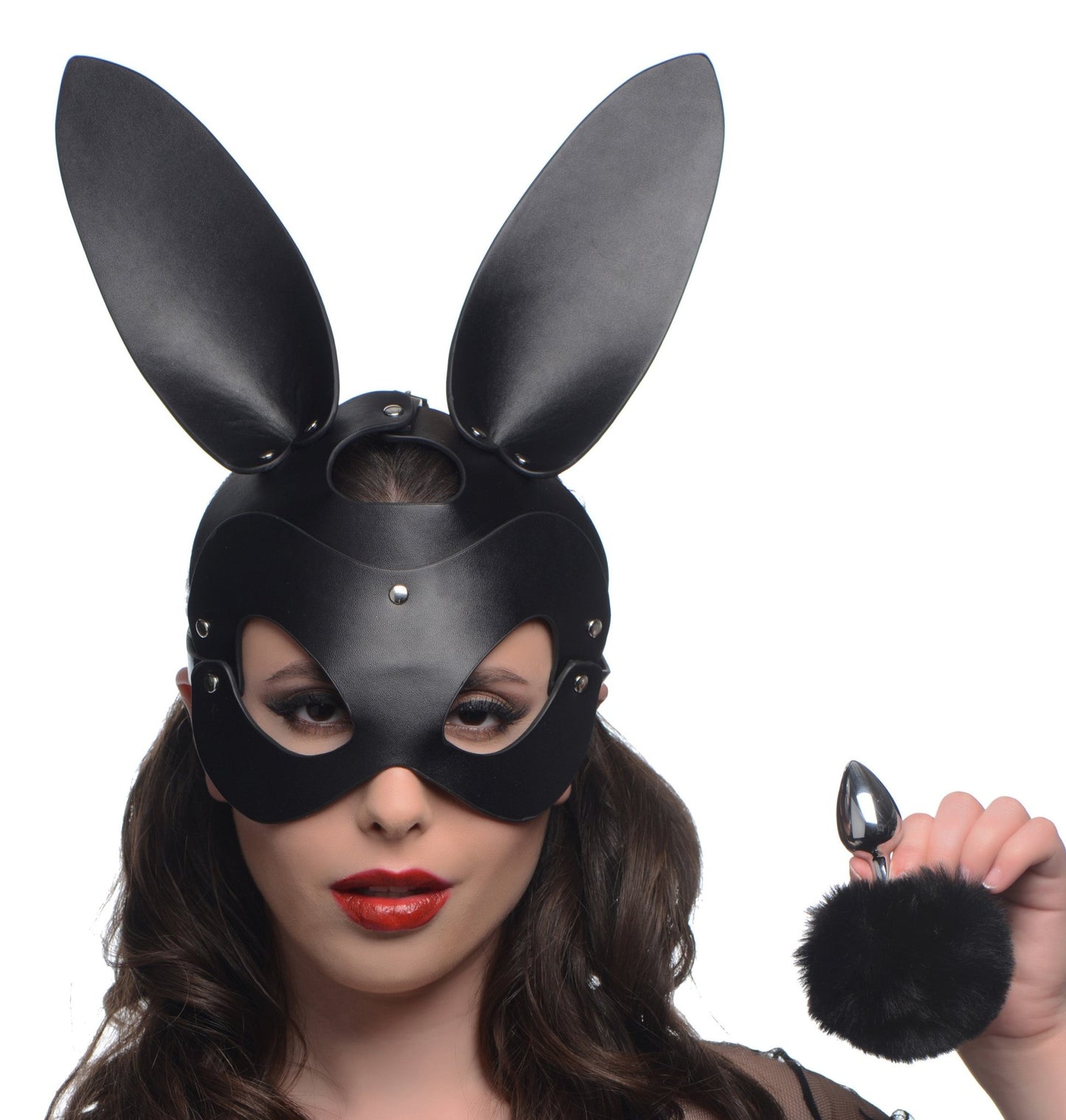 Bunny Tail Anal Plug and Mask Set - face-mask - The Rabbit Hole Life