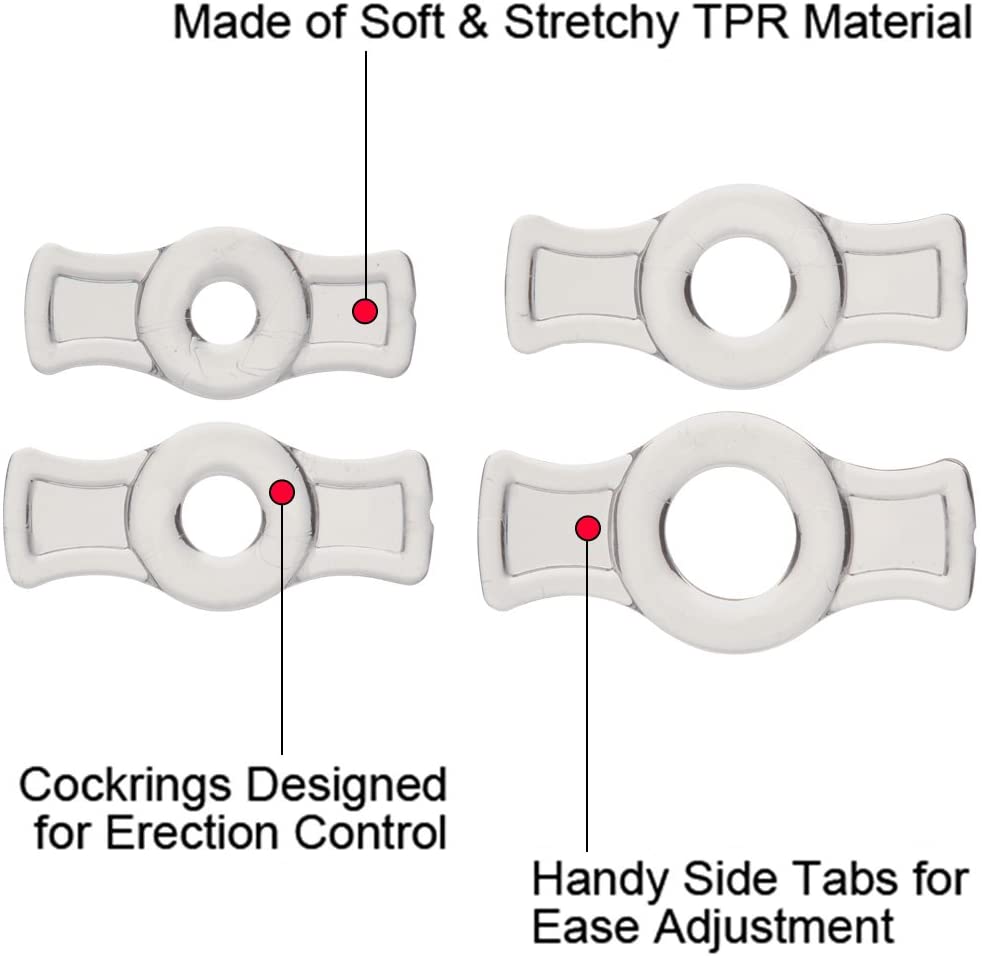 Doc Johnson TitanMen - Cock Ring Set - Clear - For Him - The Rabbit Hole Life