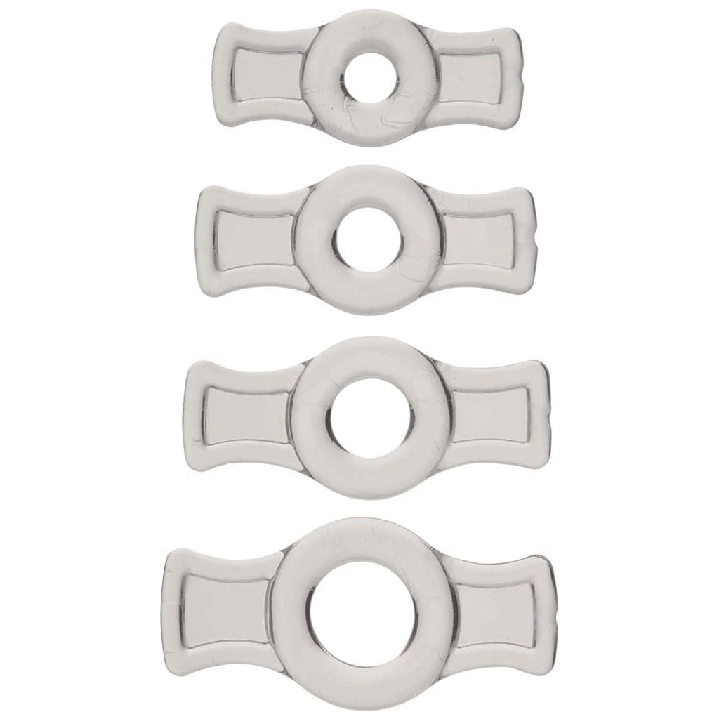 Doc Johnson TitanMen - Cock Ring Set - Clear - For Him - The Rabbit Hole Life