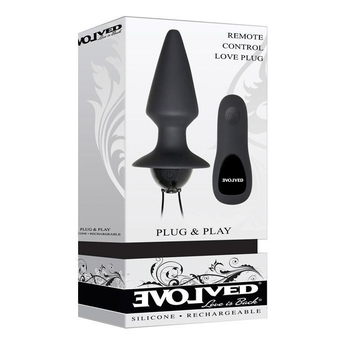 Evolved Novelties Plug & Play Butt Plug Vibrator With Remote Control - Anal Toys - The Rabbit Hole Life