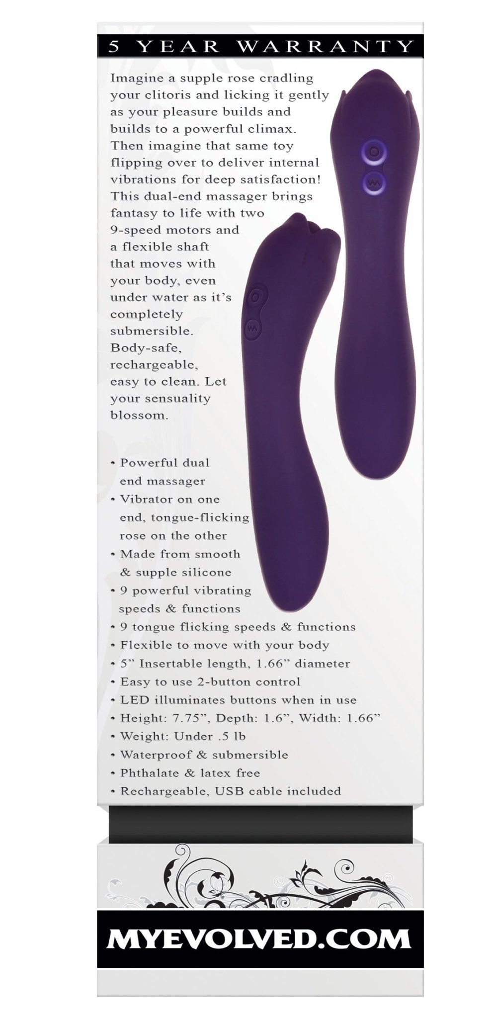 Evolved THORNY ROSE PURPLE - Vibrators - The Rabbit Hole Life