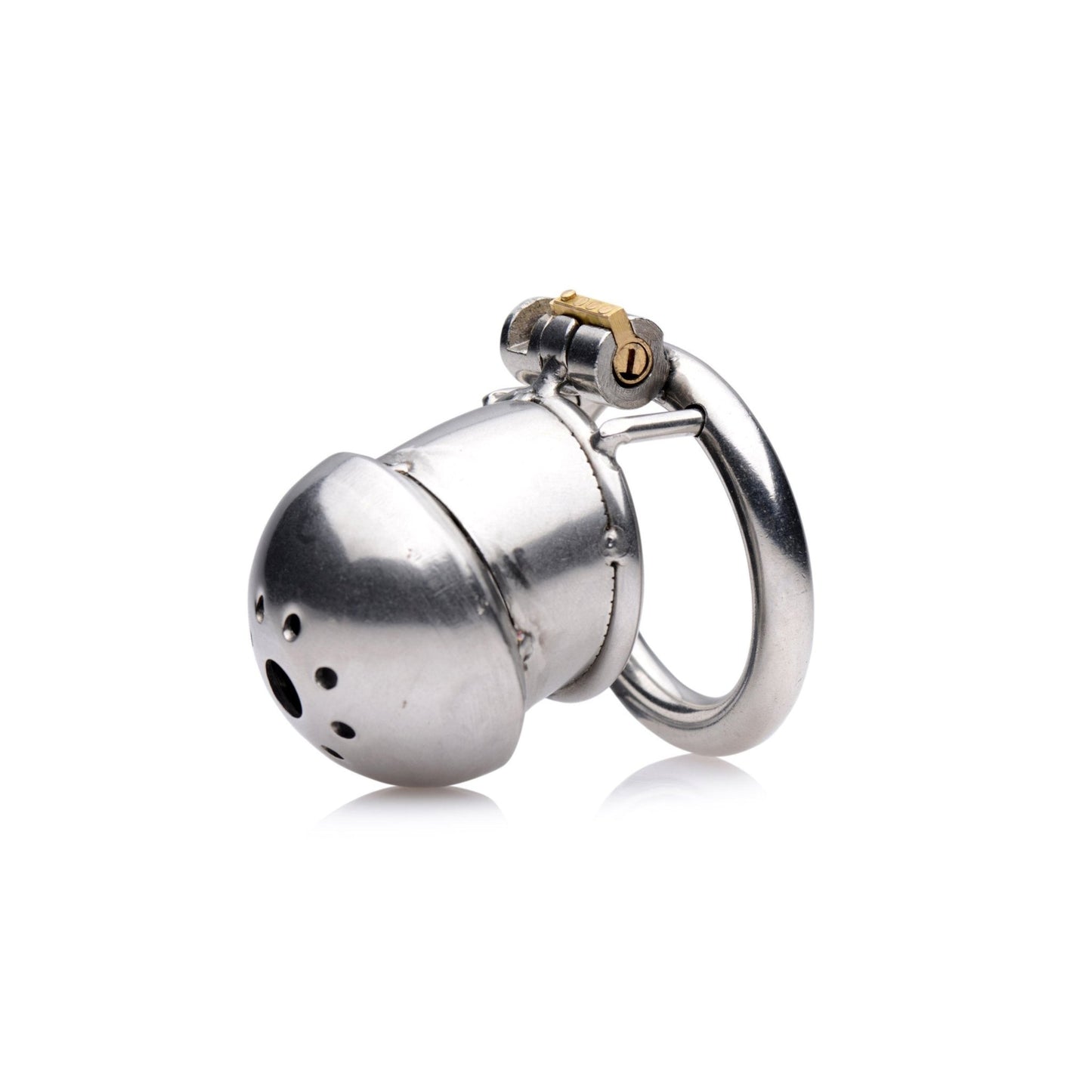 Exile Deluxe Locking Stainless Steel Confinement Cage - male-chastity - The Rabbit Hole Life