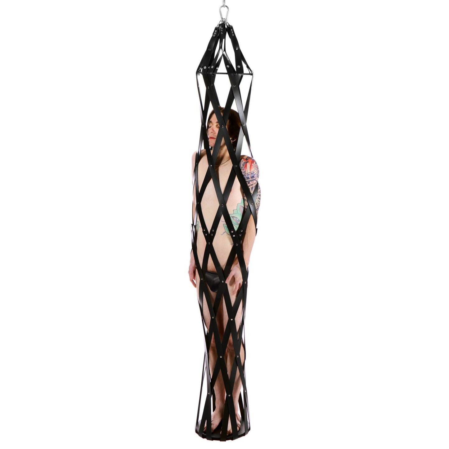 Hanging Rubber Strap Cage - LeatherR - The Rabbit Hole Life