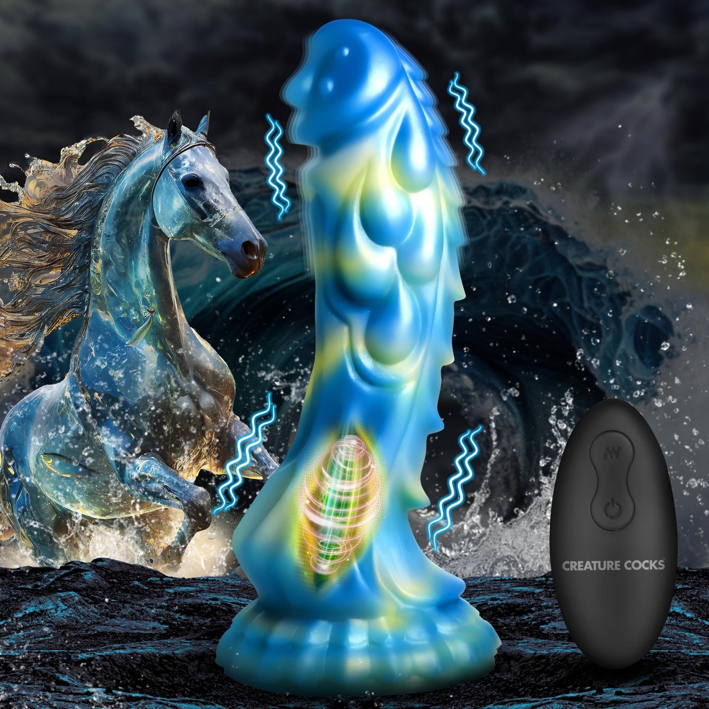 Sea Stallion Vibrating Silicone Dildo with Remote - vibesextoys - The Rabbit Hole Life
