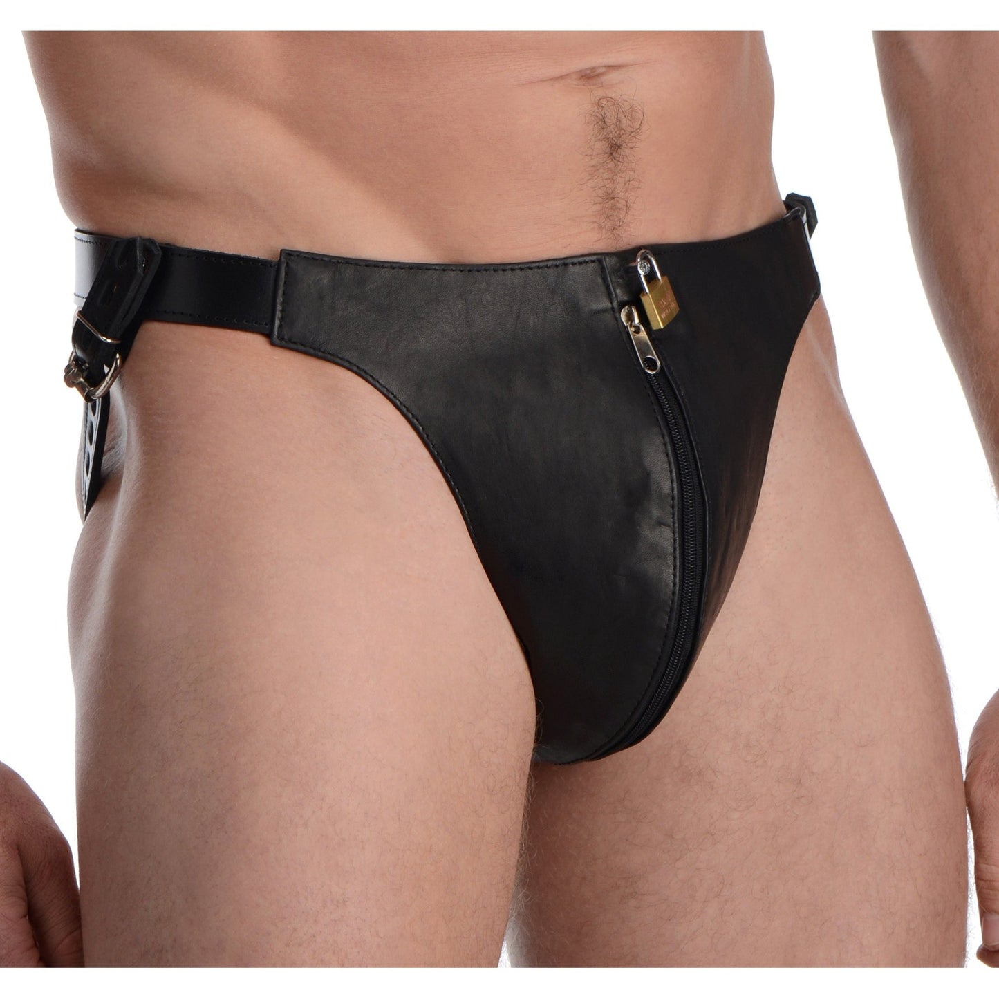 Spiked Leather Confinement Jockstrap - bondage_leather - The Rabbit Hole Life