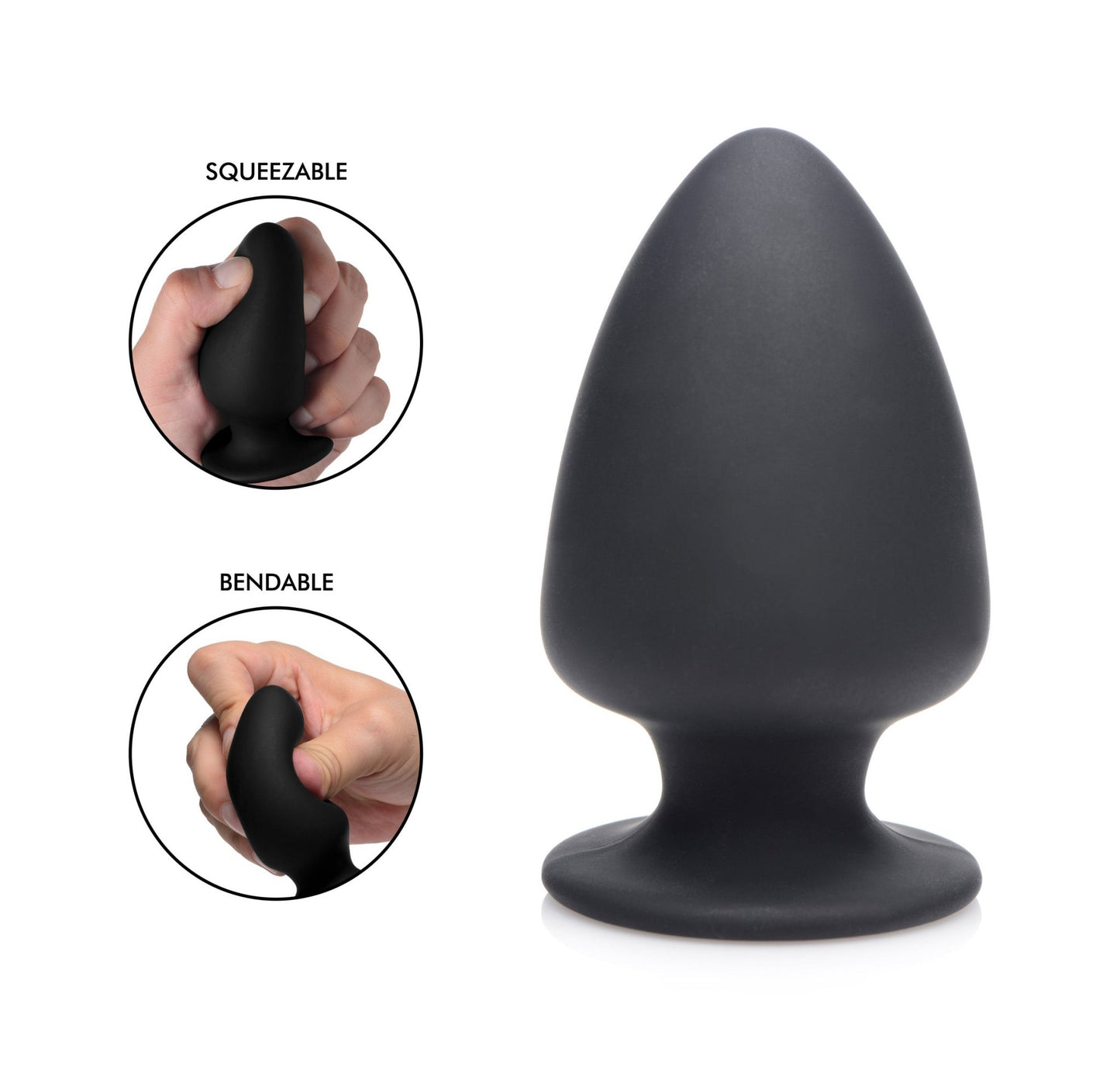 Squeezable Silicone Anal Plug - Large - butt-plugs - The Rabbit Hole Life