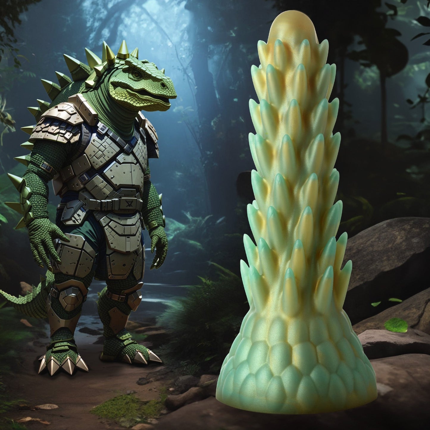 Stegosaurus Spiky Reptile Silicone Dildo - silicone-toys - The Rabbit Hole Life