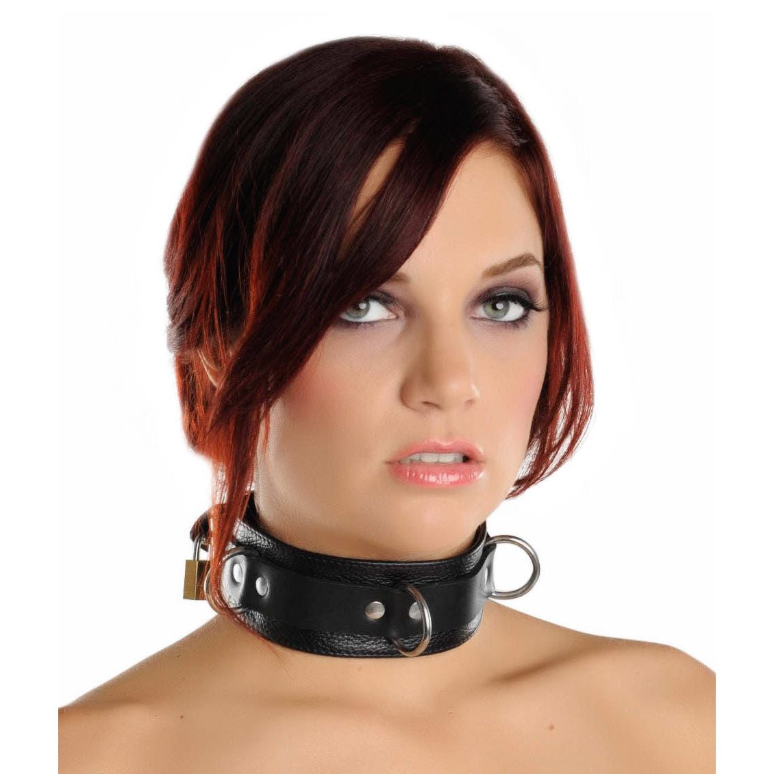 Strict Leather Deluxe Locking Collar - LeatherR - The Rabbit Hole Life