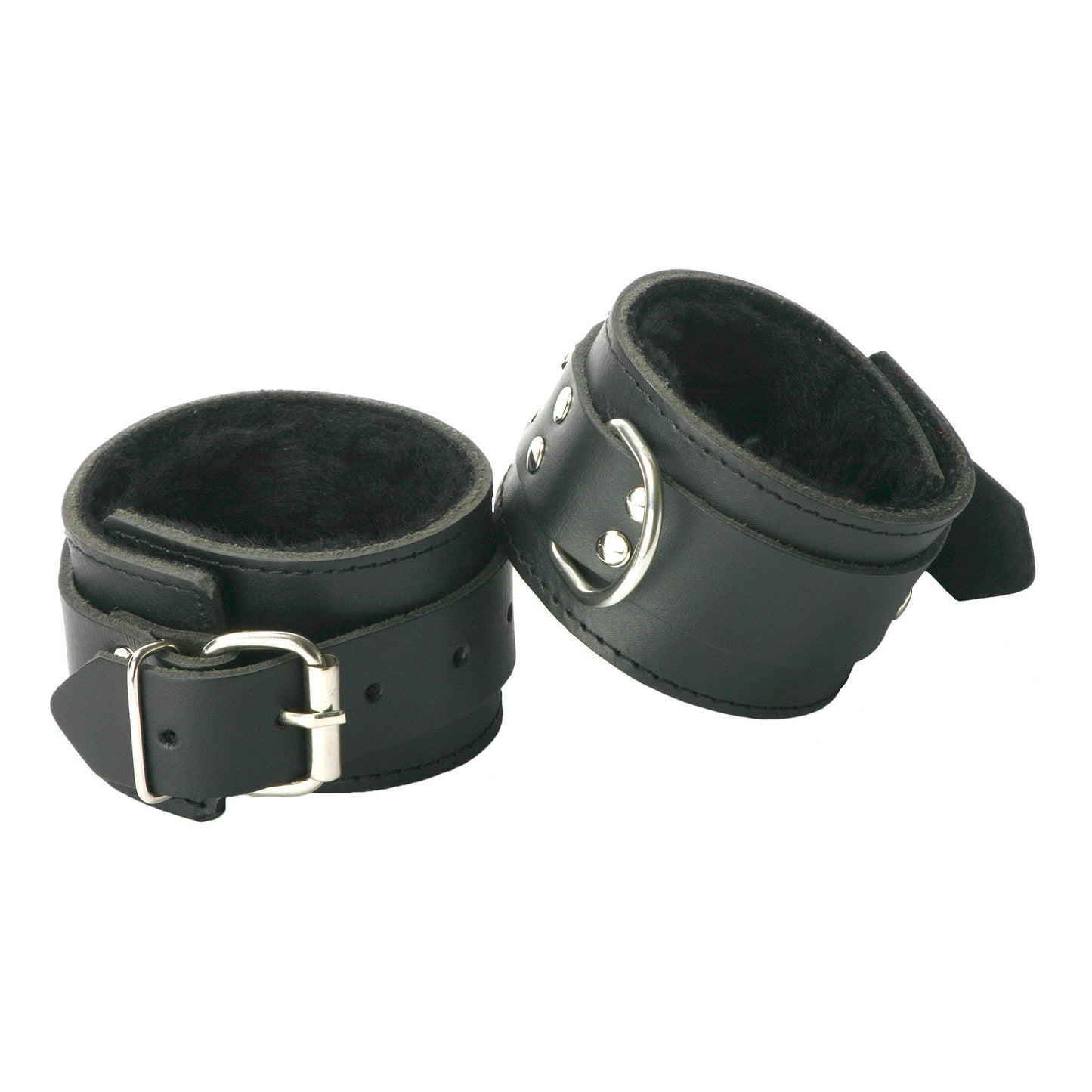 Strict Leather Fur Lined Wrist Cuffs - LeatherR - The Rabbit Hole Life