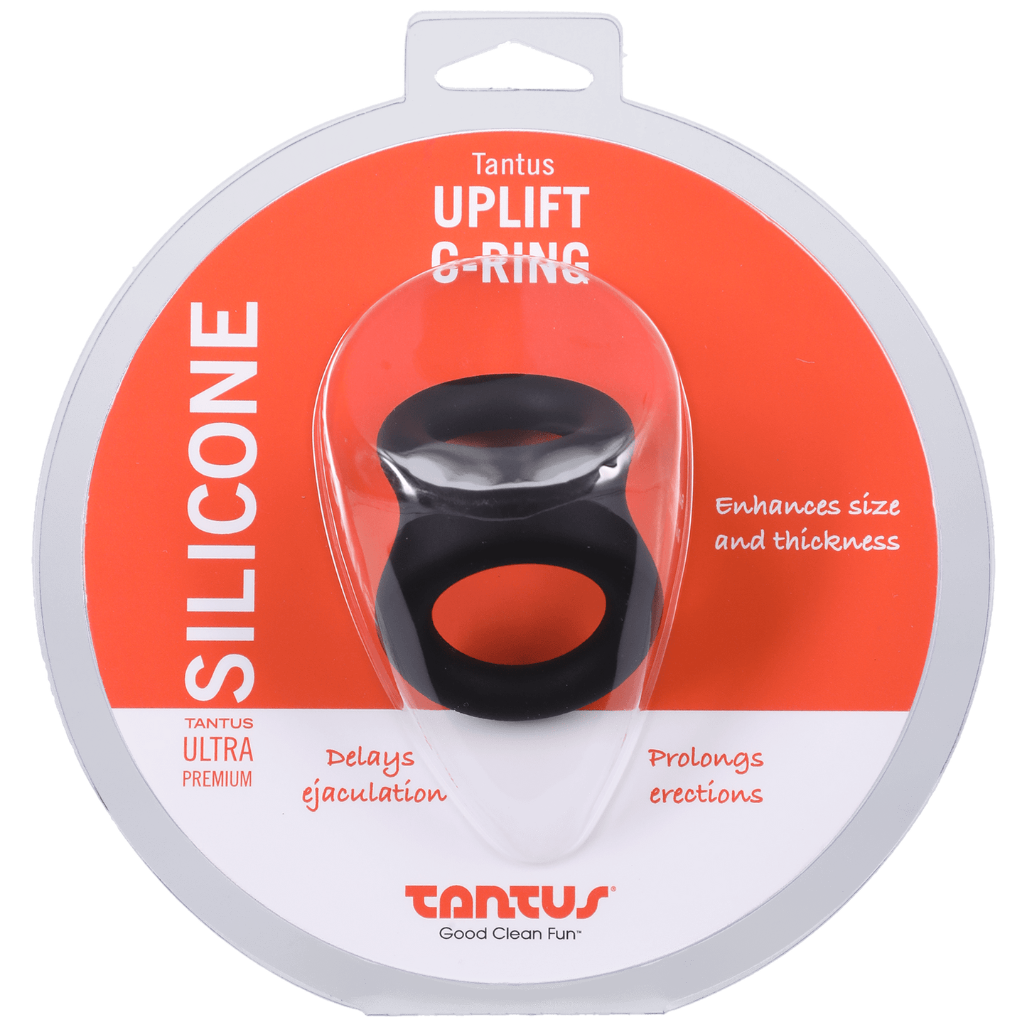 Tantus Uplift - Silicone C-Ring Onyx - For Him - The Rabbit Hole Life