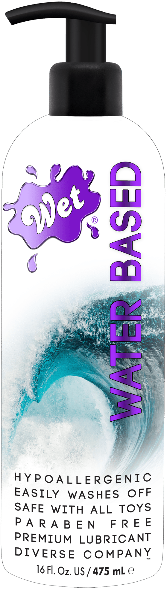 Wet Original Water Based Sex Lube 16 Ounce - Lubes - The Rabbit Hole Life