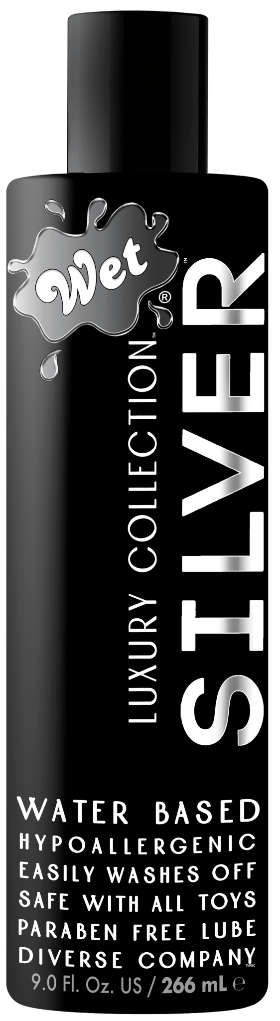 Wet Silver Water Based Sex Lube 9 Ounce - Other - The Rabbit Hole Life