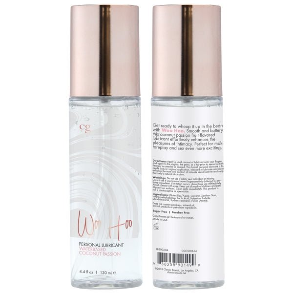 WOO HOO Water based Personal Lubricant - Coconut Passion 4.4oz | 130mL - Lubes - The Rabbit Hole Life