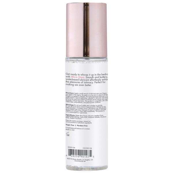 WOO HOO Water based Personal Lubricant - Fragrance Free 4.4oz | 130mL - Lubes - The Rabbit Hole Life