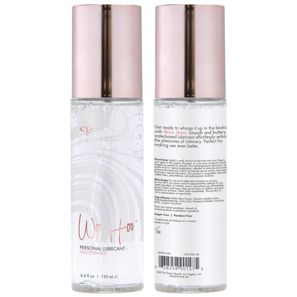 WOO HOO Water based Personal Lubricant - Fragrance Free 4.4oz | 130mL - Lubes - The Rabbit Hole Life