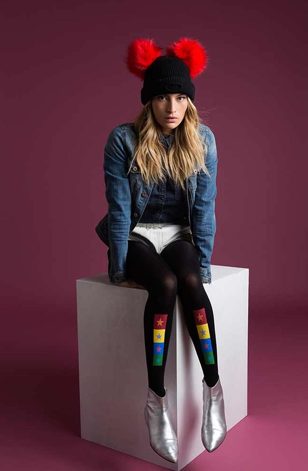 Zohara "United Colors" Black Print Tights - The Rabbit Hole Life