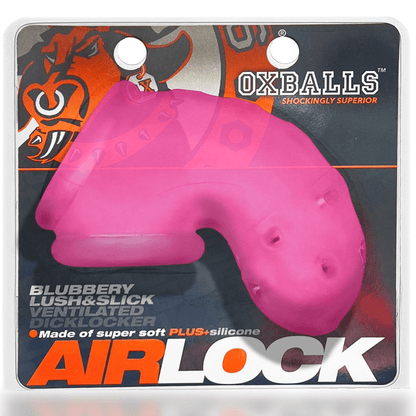 AIRLOCK, air-lite vented chastity, PINK ICE - For Him - The Rabbit Hole Life