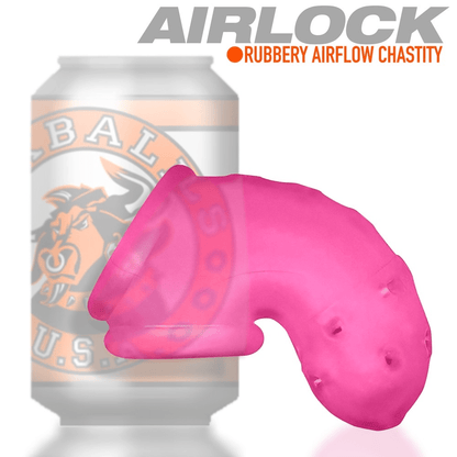 AIRLOCK, air-lite vented chastity, PINK ICE - For Him - The Rabbit Hole Life