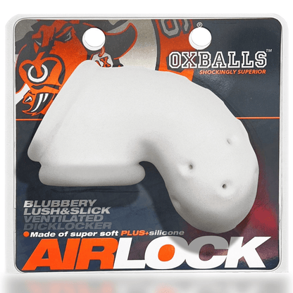 AIRLOCK, air-lite vented chastity, WHITE ICE - For Him - The Rabbit Hole Life