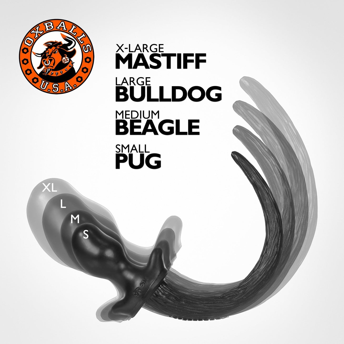 BEAGLE puppy tail buttplug BLACK Medium - Anal Toys - The Rabbit Hole Life