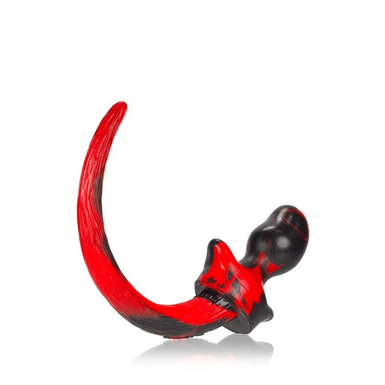 BEAGLE, puppy tail buttplug, RED SWIRL, Medium - Anal Toys - The Rabbit Hole Life