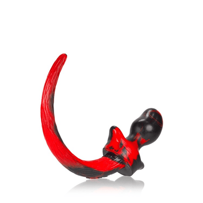 BEAGLE, puppy tail buttplug, RED SWIRL, Medium - Anal Toys - The Rabbit Hole Life