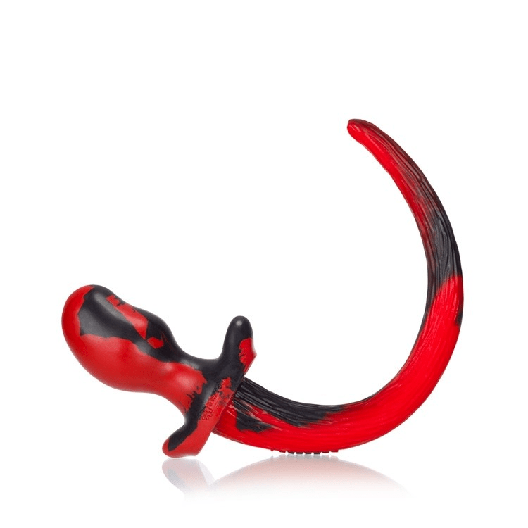 BEAGLE, puppy tail buttplug, RED SWIRL, Medium - Anal Toys - The Rabbit Hole Life