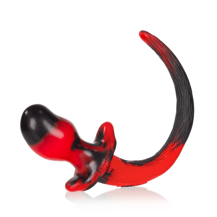 BEAGLE, puppy tail buttplug, RED SWIRL, Medium - Anal Toys - The Rabbit Hole Life