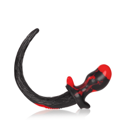 BEAGLE, puppy tail buttplug, RED SWIRL, Medium - Anal Toys - The Rabbit Hole Life