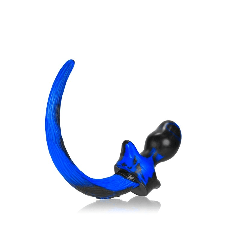 BULLDOG, puppy tail buttplug, POLICE SWIRL, Large - Anal Toys - The Rabbit Hole Life