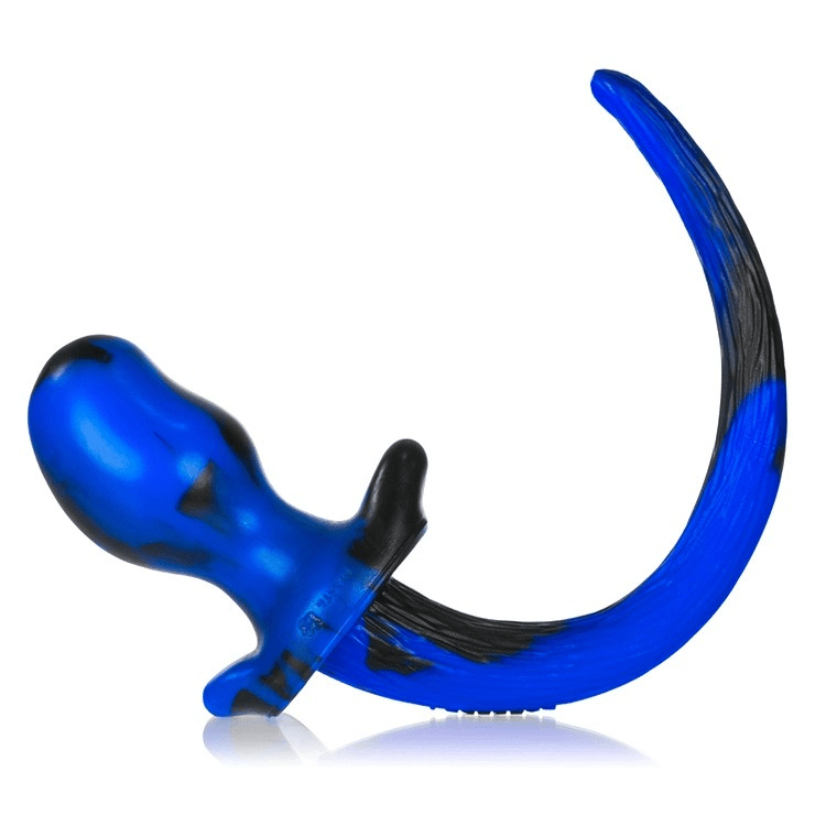 BULLDOG, puppy tail buttplug, POLICE SWIRL, Large - Anal Toys - The Rabbit Hole Life