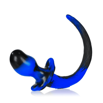 BULLDOG, puppy tail buttplug, POLICE SWIRL, Large - Anal Toys - The Rabbit Hole Life