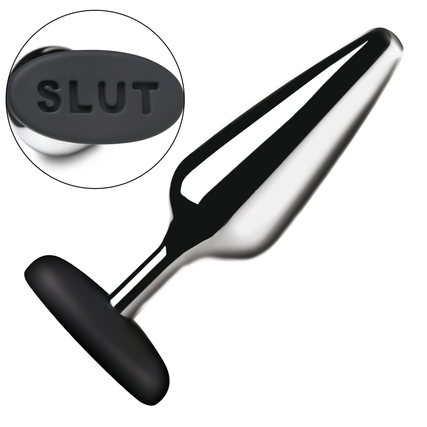 Butt Slut Metal & Silicone Butt Plug - Butt - The Rabbit Hole Life