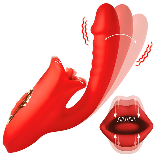 Deep Kiss Silicone Licking Rabbit Vibrator - vibesextoys - The Rabbit Hole Life