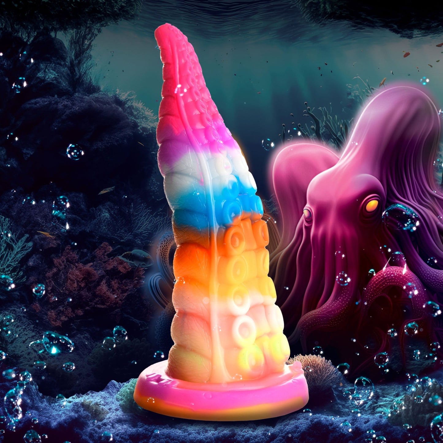 Luminoctopus Glow-In-The-Dark Tentacle Silicone Dildo - Dildos - The Rabbit Hole Life