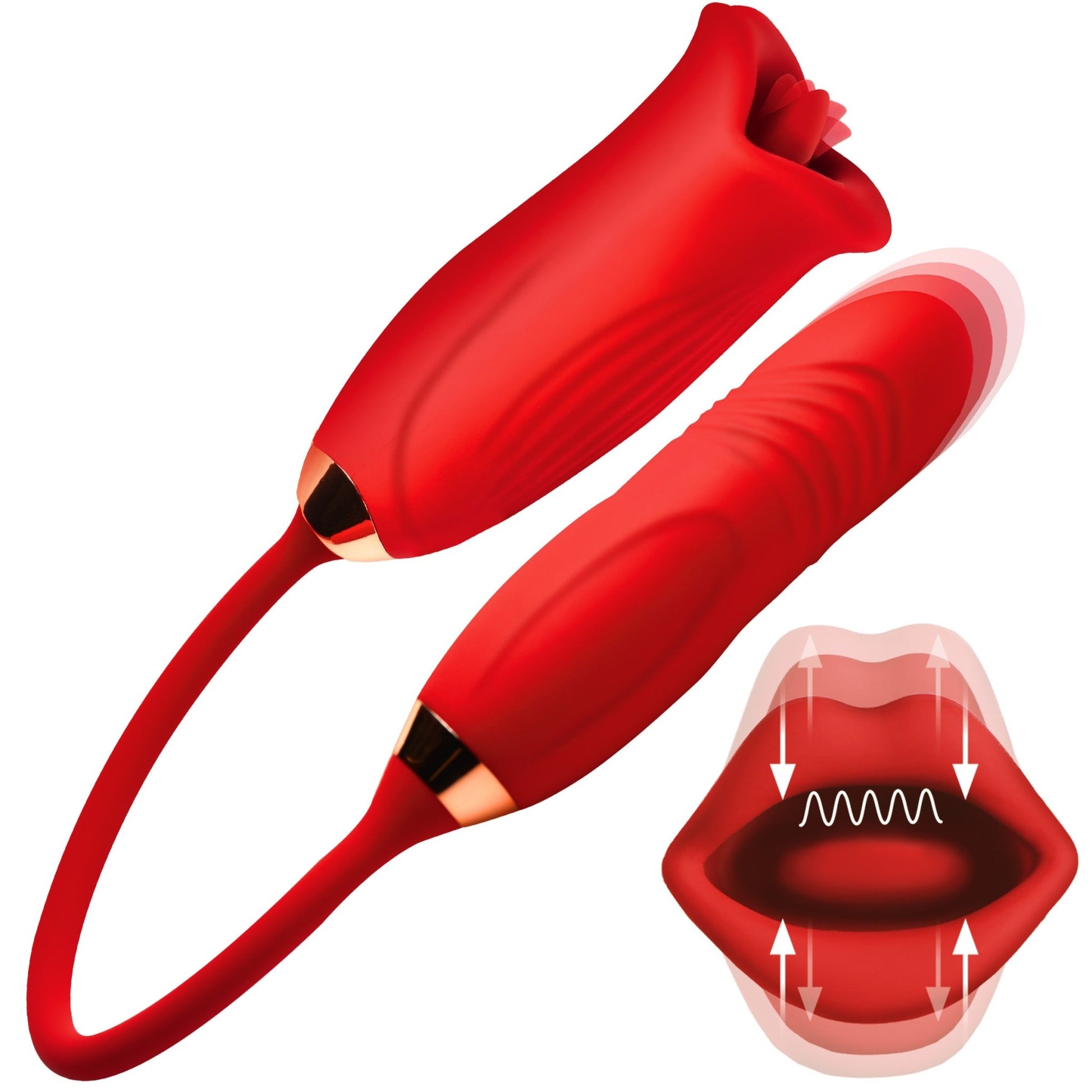 Magic Kiss Clitoral Stimulator with Thrusting Vibrator - vibesextoys - The Rabbit Hole Life