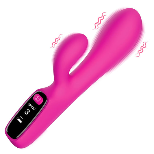 Silicone Rabbit Vibrator with Digital Display - Rabbits - The Rabbit Hole Life