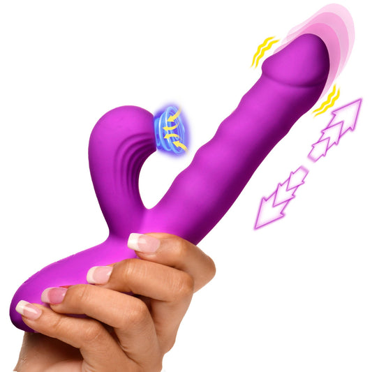 Thrust Wave Thrusting and Sucking Silicone Rabbit Vibrator - suction - The Rabbit Hole Life