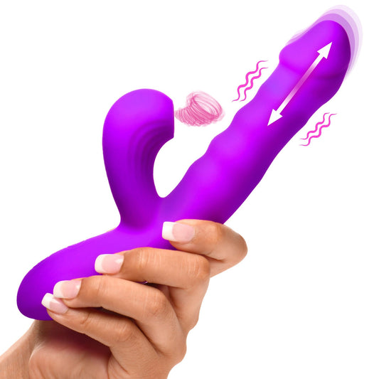 Thrusting and Sucking Silicone Rabbit Vibrator - Rabbits - The Rabbit Hole Life