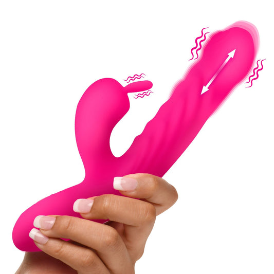 Thrusting and Vibrating Silicone Rabbit Vibrator - Rabbits - The Rabbit Hole Life