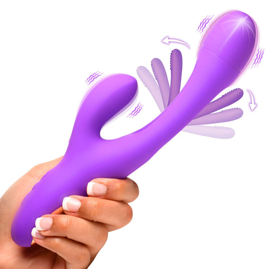 Tri Flick Silcione Flicking Rabbit Vibrator - vibesextoys - The Rabbit Hole Life