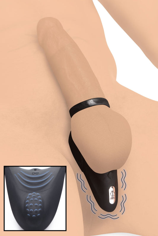 10X Silicone Cock Ring with Vibrating Taint Stimulator - cockrings - The Rabbit Hole Life