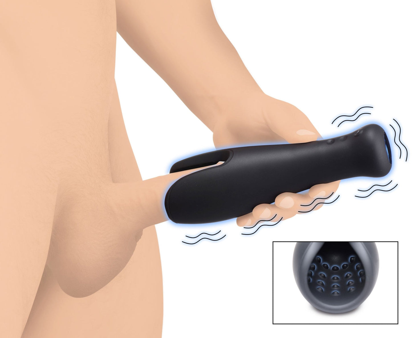 10X Vibrating Silicone Stroker - vibrating-masturbators - The Rabbit Hole Life