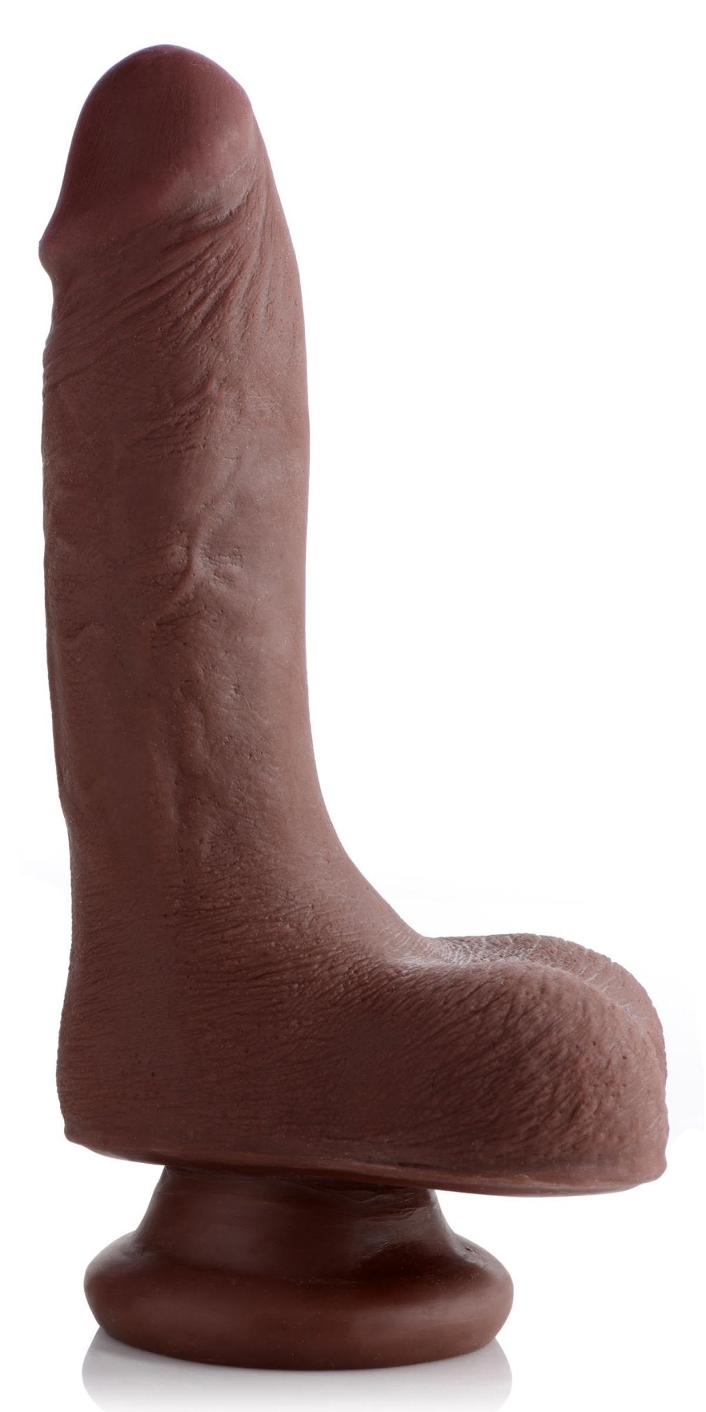 7 Inch Ultra Real Dual Layer Suction Cup Dildo- Dark Skin Tone - realistic-dildos - The Rabbit Hole Life