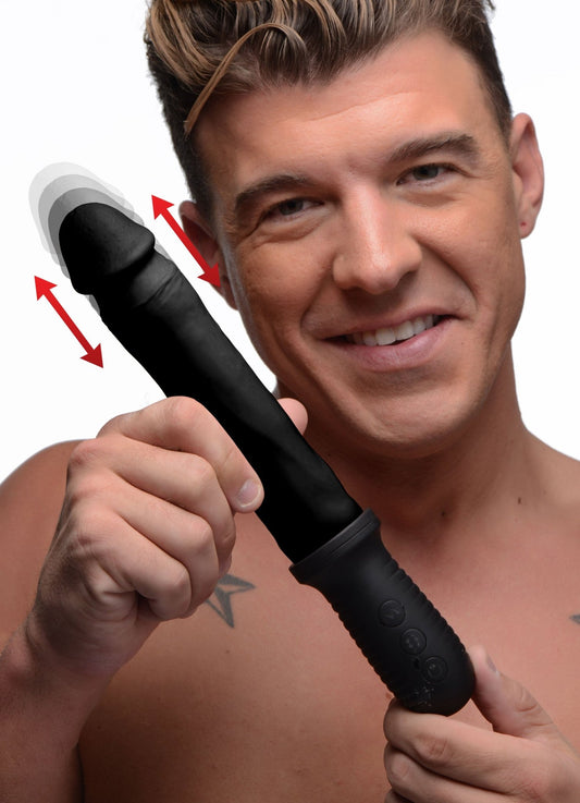 8X Auto Pounder Vibrating and Thrusting Dildo with Handle - vibesextoys - The Rabbit Hole Life