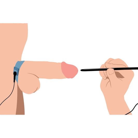 Amplifier Cock and Ball Strap with Penis eStim - electrosex-insertables - The Rabbit Hole Life