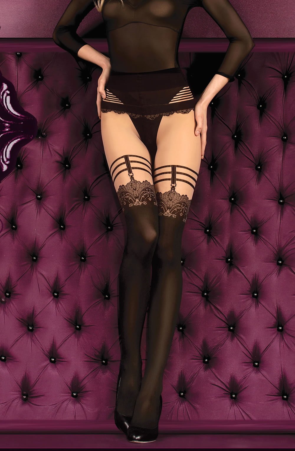 Ballerina 394 Tights Skin / Nero (Black) - The Rabbit Hole Life