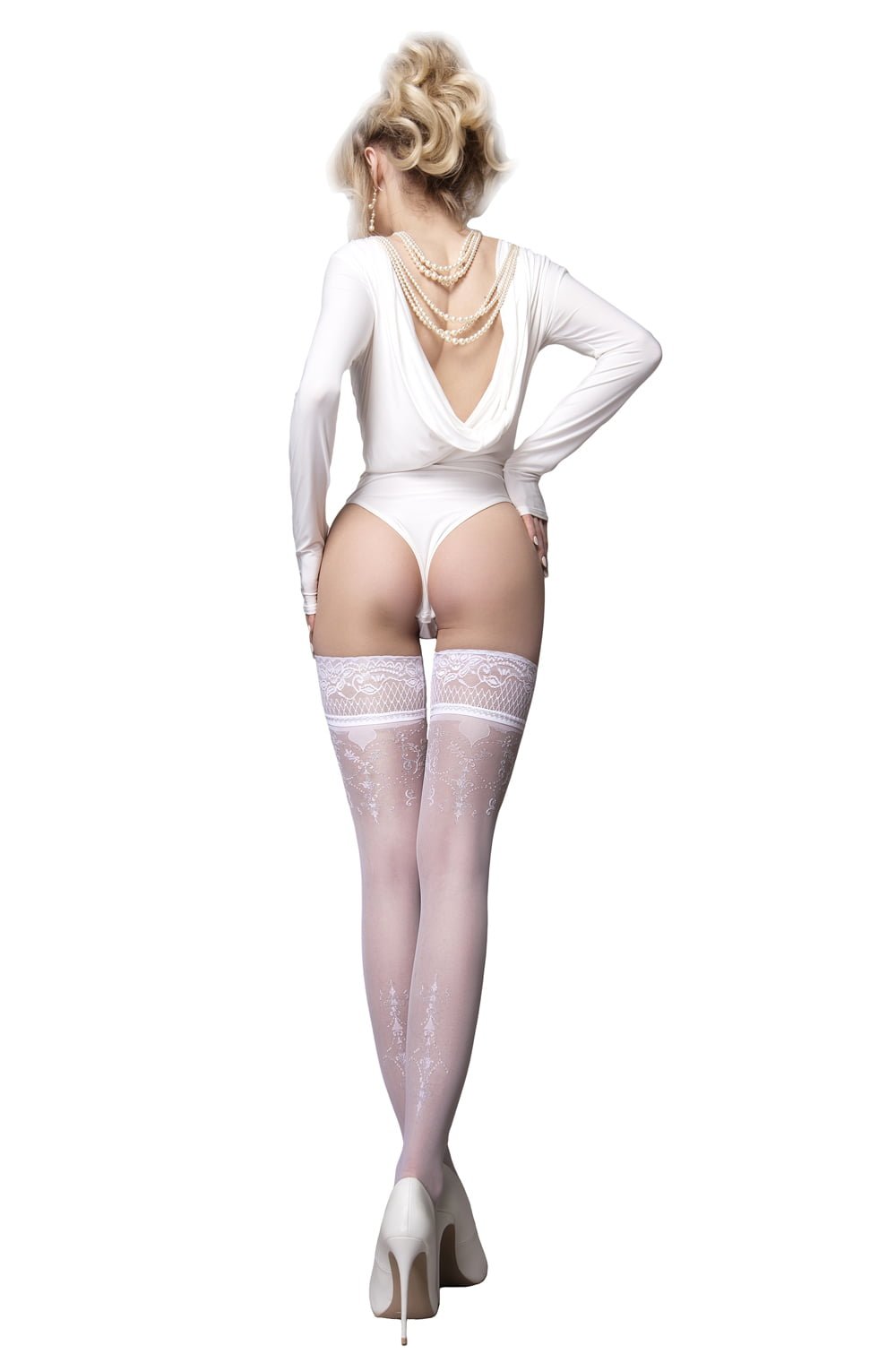 Ballerina 585 White Hold Ups - The Rabbit Hole Life